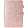 Generico DayQiQiPu Custodia per Lenovo Tab Idea 11 / K11 Gen 2 TB-336 (11 Pollici) in Pelle PU con Supporto Motivo Brillante Cover Flip Folio Copertura con Portafoglio e Auto Sleep/Wake Oro Rosa