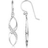 Elli Orecchini Donna Motivo Spirale in Filigrana con Cristalli in Argento Sterling 925