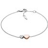 Fossil Bracciale a catena sottile da donna in acciaio inox con chiusura a moschettone