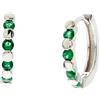 Brilio Silver Anello Stylish Silver Rings with Green Zircons EA676WG sBS2529 Marca, Estándar, Metallo Non prezioso, Nessuna Pietra preziosa