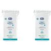 Chicco Baby Moments Quadrotti Morbido Cotone, Pulisce Delicatamente e Accarezza Morbidamente, Baby Skin, Bianco, 60 Pezzi, 0+ Mesi (Confezione da 2)