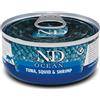 Farmina N&D Ocean 70 gr Tonno Calamaro e Gamberetti Umido Gatto