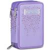 ASTUCCIO SEVEN 3 ZIP GLITZYCUTE VIOLET