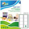 TICO Etichetta adesiva LP4W bianca 100fg A4 70x70mm (8et/fg) Laser Tico