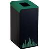 MEDIALINTERNATIONAL Gettacarte Rubik Evo Verde 80Lt per raccolta differenziata