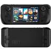 KNOXS Kit di Accessori per Steam Deck OLED, 2 Adesivi Protezione Touchpad e 4 Adesivi Protezione Tasti Posteriori Antiscivolo Antigraffio Sticker (Nero)