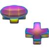 Dakexiong 2 Pack Metal D-Pads for Xbox One Elite Series 2 Directional Arrow Button,Standard D pad and Faceted D Pad Replacement Accessories for Xbox One Elite Series 2 Cord Controller(Rainbow)