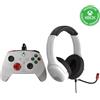 PDP XBX BUNDLE Rematch CONTROLLER and Airlite Wired Headset Radial White for Xbox Series X|S, Xbox One, Officially Licensed