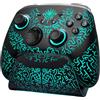 PALPOW Luminex Controller Switch 2 con Dock di Ricarica, Pro Controller Wireless Compatibile Con Switch 2/Switch/OLED, Bluetooth Joypad Con Effetto Hall/7 Colori LED/Turbo/Link App - Minatore Nero