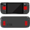 KNOXS Kit di Accessori per Valve Steam Deck, 2 Adesivi Protezione Touchpad e 4 Adesivi Protezione Tasti Posteriori Antiscivolo Antigraffio Sticker (Rosso)