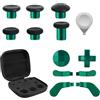 inRobert 13 in 1 Levette in Metallo per Controller Xbox Elite Serie 2, Kit di Pulsanti Magnetici di Ricambio Include 6 Joystick con Placcatura in Metallo, 4 Palette, 2 D-pad, 1 Strumento di Regolazione (Verde)
