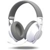 KROM PHASE - Cuffie Gaming Wireless con Tripla Modalità di Connessione (Bluetooth 5.3, 2.4 GHz e Jack 3.5 mm), Driver da 40 mm, Autonomia 40 ore, Bianco
