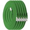 1aTTack.de Cavo piatto CAT7 di rete LAN 10 Gbit/s 5x 5m - verde | Cavo patch Ethernet RJ45 piatto, cavo Gigabit LAN per Internet, switch, router, modem e patch panel