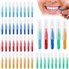 QGH 50 scovolini interdentali multicolore da 3 mm per l'igiene orale quotidiana | Strumenti di pulizia e filo interdentale per denti e igiene