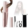 Anluomafuy Piastra Capelli Lisci e Mossi Professionale, Protezione Keratin, Mini Piastra per Capelli da Viaggio Portatile, Display LCD, 160-220°C, per Capelli Lunghi, Spessi o Ricci (Rosa)