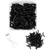 Fukaisu 100pz Ricariche Piegaciglia per Tweezerman, Cuscinetti di Ricambio in Gomma Piegaciglia per Una Maggiore Curvatura e Comfort (Nero)