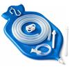 HEALTHANDYOGA Destra Clistere Bag per la profonda Clisteri - Aperto fontana top per una facile pulizia & Igienico (4 quarto) - no leaky adattatori O bottiglia convertitori; Incolla Verticale - Blu
