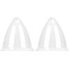 KBOLAE 2 coppette di sollevamento da 150 ml/180 ml, per sollevamento glutei e massaggi corporei, 150 ml, trasparenti, bianche, 1500 ml
