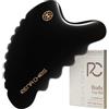 Rena Chris Gua Sha Corpo, GuaSha in Acciaio Inossidabile, Guasha Viso per Scolpire il Mento e Ridurre il Gonfiore, Massaggiatore per la Cura della Pelle del Corpo Intero (Nero)
