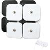 Wafuesh Elettrodi in gel autoadesivo, kit di ricambio da 8 pezzi (5 x 5 cm), compatibili con i dispositivi Be urer EM41, EM49, EM80 e Sanitas SEM40, SEM43 - Adattato per EMS e TENS, Pulsante 3,5 mm