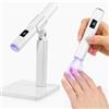 XIAIMIN Mini Lampada UV LED Unghie, Portatile UV Lampada per Unghie con Supporto | Lampada per Unghie Senza Fili 3W, 20/60 Timer, per Casa, Salone Di Bellezza
