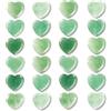 Joycabin Set di 24 pietre a forma di cuore di avventurina verde, pietre di cristallo naturale, pietre a forma di cuore, pietre preziose lucide, per la guarigione, meditazione, Chakra Reiki,