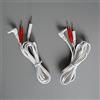 KONMED Tens Electrode Lead Wires Jack 2.35mm Plug 2.0mm Pin White & Red Connection by KONMED