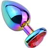 Roluck Plug Anali in Metallo Plug Anale Set Di Trainer Anale Lusso Colorato Cuore Forma Gioiello Anale Giocattoli Del Sesso per Le Donne Uomini Coppie (Rosso, L)