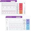 Generic Scheda di interpretazione ritmica, layout verticale orizzontale portatile, tasca per frequenza elettrocardiaca, con set di carte, riferimento medico per ospedale, scuola infermieristica, carte
