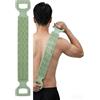 Generic Spazzola esfoliante per il corpo in silicone, a striscia lunga, per una pulizia profonda di tutto il corpo, morbida e resistente, per uomini e donne, antiscivolo, facile da raggiungere (verde matcha