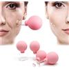 Generic Vetri per Coppettazione 4 Nel Set, Set di Coppettazione Anticellulite in Silicone Sottovuotoper il viso Coppette Massaggio in Vetro con Pompetta, Allevia Il Dolore Muscolare