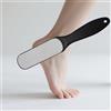 Generic Lima per piedi in acciaio inox bifacciale nera - Strumento professionale per pedicure per pelle morta, rimozione calli del tallone, scrubber per piedi lisci