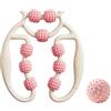 XFSRG 9 Rulli Massaggiatore Anticellulite a Pinza per Gambe Rullo Manuale per Massaggio Anticellulite Massaggiatore Cellulite Rullo Massaggio Cellulite con Palla (rosa)