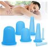 Nizirioo 7 Pcs Coppetta Anticellulite, Coppetta Anticellulite In Silicone, Coppette Massaggio Cupping Anti Cellulite Sottovuoto In Silicone per Glutei, Collo, Ventose Anticellulite (Blu)