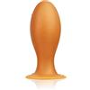 SXOVO Plug Anale Ovale con Ventosa Analesex Toy in Silicone Liquido Butt Plug Anale per Stimolazione Prostata Toys Sessuali per Donna Uomini Coppie (M,Oro)