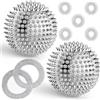 YEFAF 2 sfere magnetiche per acopressione e 5 anelli per agopressione e 2 braccialetti per agopressione, 47 mm, in metallo piccolo e anelli massaggianti per dita per alleviare lo stress o massaggi