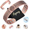 Cigmag Bracciale magnetico in rame, da uomo, con 9 potenti magneti da 5000 Gauss, regolabile in rame puro al 99%