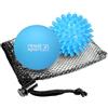 ResultSport Massaggio Ball, Recupero Fascite Plantare, Massaggio Punto di Trigger, Sollievo miofasico del tessuto profondo (Riccio & Lacrosse - Blu, Riccio/Lacrosse - 2 Palline)