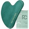 Rena Chris Jade Gua Sha, Gua Sha di Giada Naturale al 100% per la Terapia di Agopuntura SPA Trattamento dei Punti Trigger, Massaggiatore Facciale, Adatto per la Cura Della Pelle di Donne e Uomini