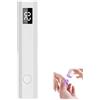 Generic Mini lampada UV per unghie - Lampada LED portatile ad asciugatura rapida, design portatile a forma di penna per smalto gel a casa e salone, luce gel UV leggera per viaggi e principianti (bianco)