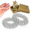 Caspor Set di anelli per agopressione, 2 pezzi, anelli massaggianti argentati per la concentrazione, alleviare lo stress e l'ADHD, fidget toy e gadget anti-stress per ufficio, musicisti e casa