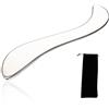 ZYOMVUN Gua Sha Viso, 2 Pezzi, Acciaio Inossidabile Gua Sha Tools, Strumento per massaggi Gua Sha, Massaggiatore Viso, Guasha per Scolpire il Mento e Ridurre il Gonfiore, per Viso, Occhi, Collo, Corpo