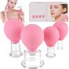 YYTECH Coppette con sfera di aspirazione in silicone, 4 pezzi, set di coppettazioni per il viso, massaggio sottovuoto, coppettazione, disintossicazione contro tensioni, rughe e cellulite, per ogni