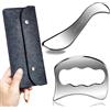 AnTiexi IASTM - Set di strumenti per massaggio Gua Sha, in acciaio inox di grado medico, strumento per la mobilizzazione dei tessuti molli (set da 2 pezzi)