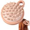 Generico Spazzola per shampoo con manico - Massaggiatore per cuoio capelluto per capelli ricci, spazzola per cuoio capelluto asciutto e bagnato con setole in silicone, comodo scrubber per la testa per la cresc