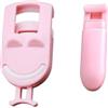 Benixmidart Confezione da 2 piegaciglia, mini piegaciglia con cuscinetto di ricambio in omaggio, kit piegaciglia portatile da viaggio per trucco parziale e intero degli occhi (rosa sorridente)