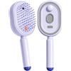 OIXYAZ Spazzola a vapore capelli, Spazzola elettrica a vapore, spazzola per capelli 3 in 1, per capelli ricci, spessi, lisci e ondulati(Viola)