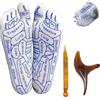 KUIRUNRX® Calzini per Riflessologia del Piede, Calzini Massaggianti, Calzini per Massaggio a Punti di Pressione, Acupressure Reflexology Foot Massage Socks with Massage Tools (Uomo 40-44)