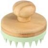 Generico Massaggiatore Capelli Legno e Silicone Morbido Color Verde Acqua Shampoo a Secco Spazzola Capelli Ricci e Lisci Scalp Massager Rilassante Esfoliante Testa per Stimolare la Crescita del Cuoio Capelluto