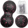 Gemtte Palla fasciale e Duoball, set di 2 palline da massaggio, piccola palla per collo per colonna vertebrale, piede, collo e schiena, rosa